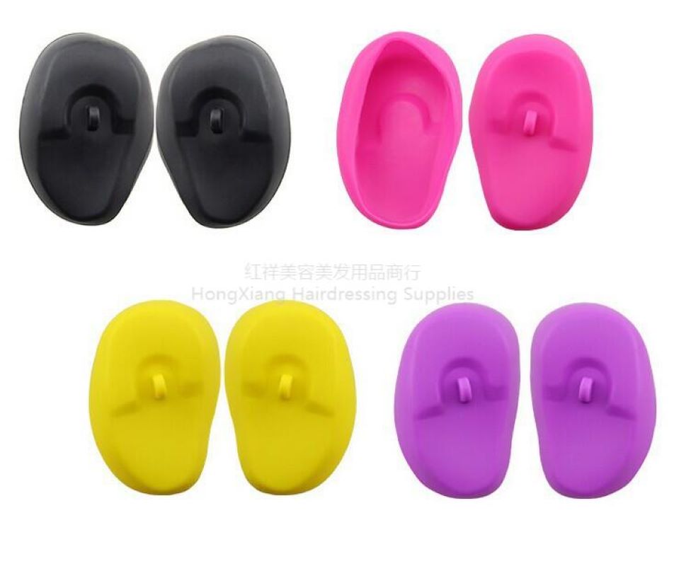 Silicone earmuffs Soft earmuffs for hairdressing Acid and alkali hair stylist Hair tools for anti-ironing hair care products