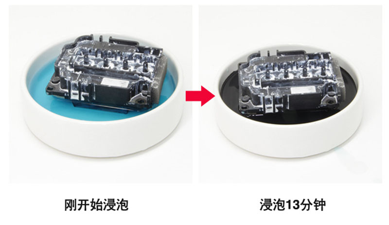 DTF白墨柯式打印机烫画机蓝色喷头清洗剂喷头堵塞疏通快速溶解XP600涂料打印机i3200喷头疏通剂详情4