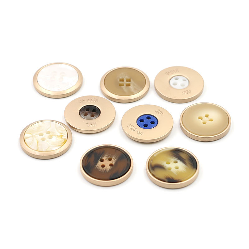 Weixing Button Spot Wholesale Four Eyes Metal Coat Trench Coat Buttons Men And Women All Clothes Woolen Suit Button Qq Son 2# Application Scenario