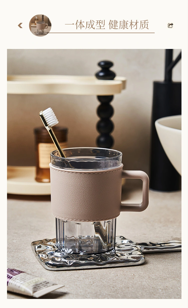 W16-A172 High appearance level mouthwash cup, simple style toothbrush cup, creative couple toothache cup, festival gift, business gift, multi-scenario application, fashionable brushing cup, Italian light luxury mouthwash cup detail image 3