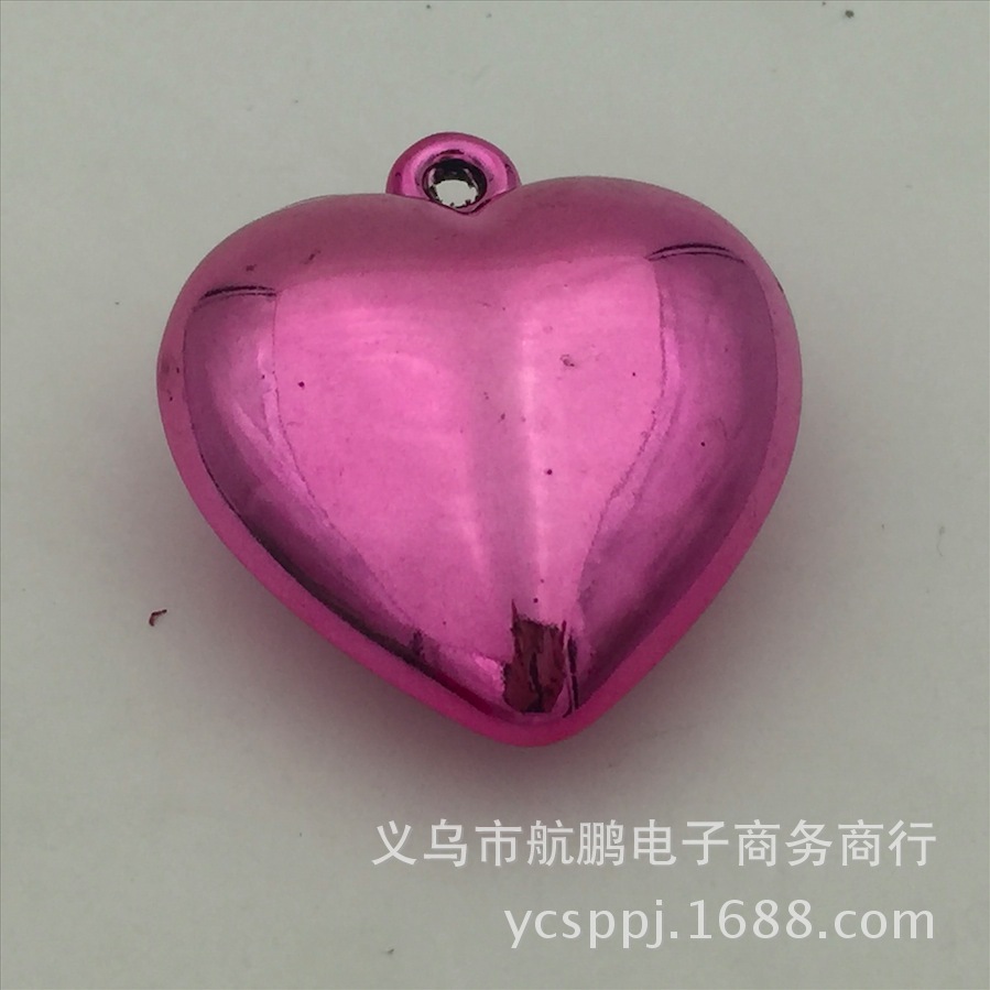 DIY plastic jewelry accessories, silver heart-shaped pendants, single beads, materials, festival accessories wholesale detail image 5