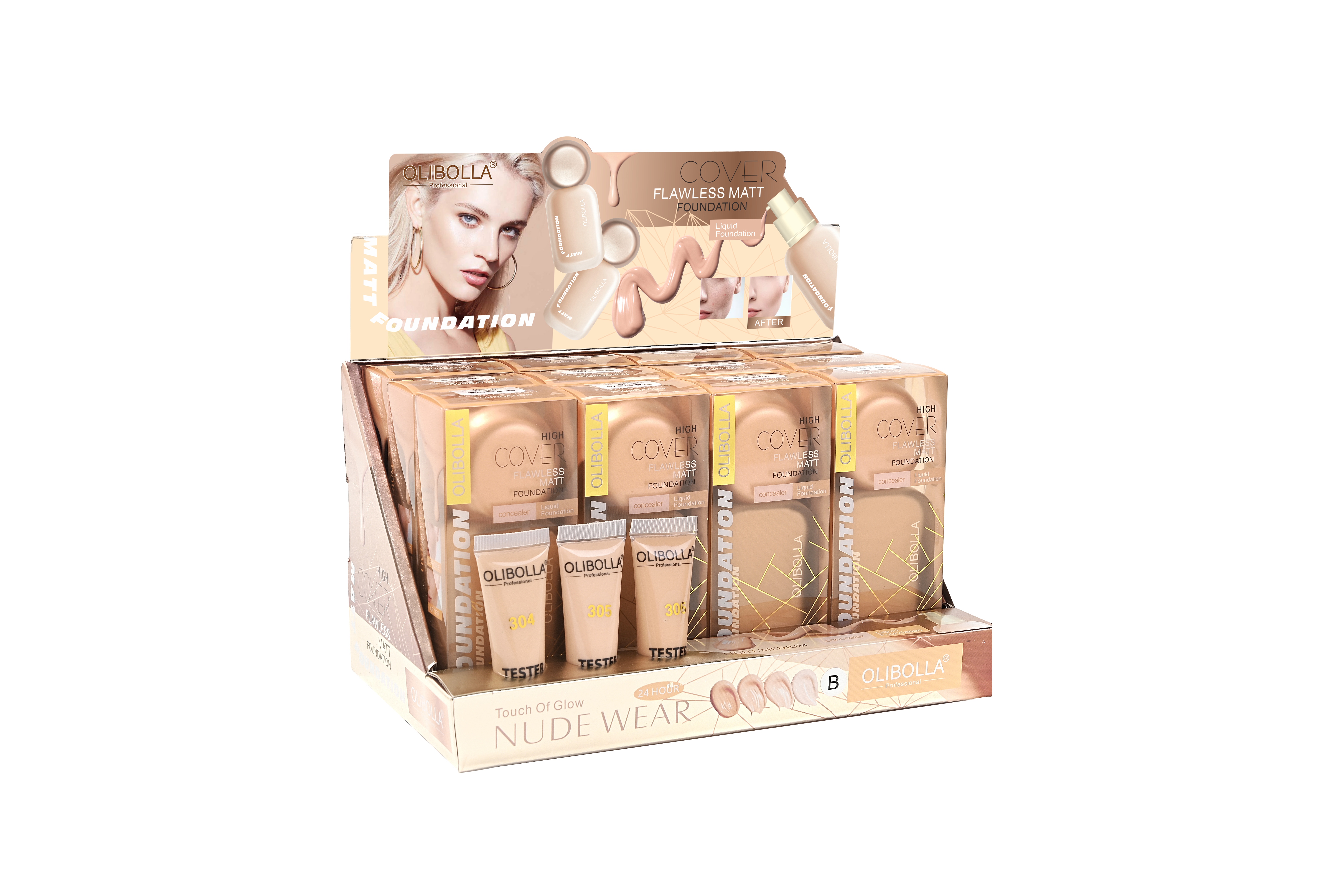 LA-F129 2023新款热销粉底液！保湿持久哑光雾面，外贸爆款，你不买绝对会后悔！限时抢购中！