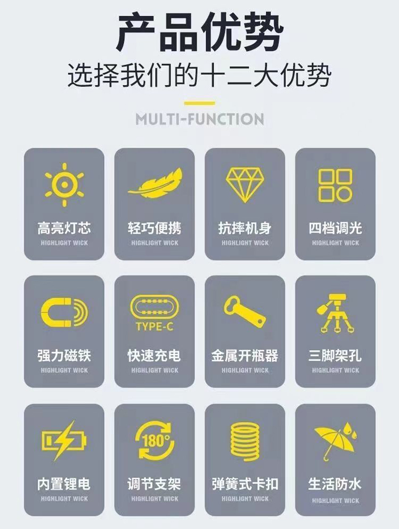多功能便携迷你工作灯500ma钥匙扣手电筒随身检修应急灯COB户外露营灯详情3