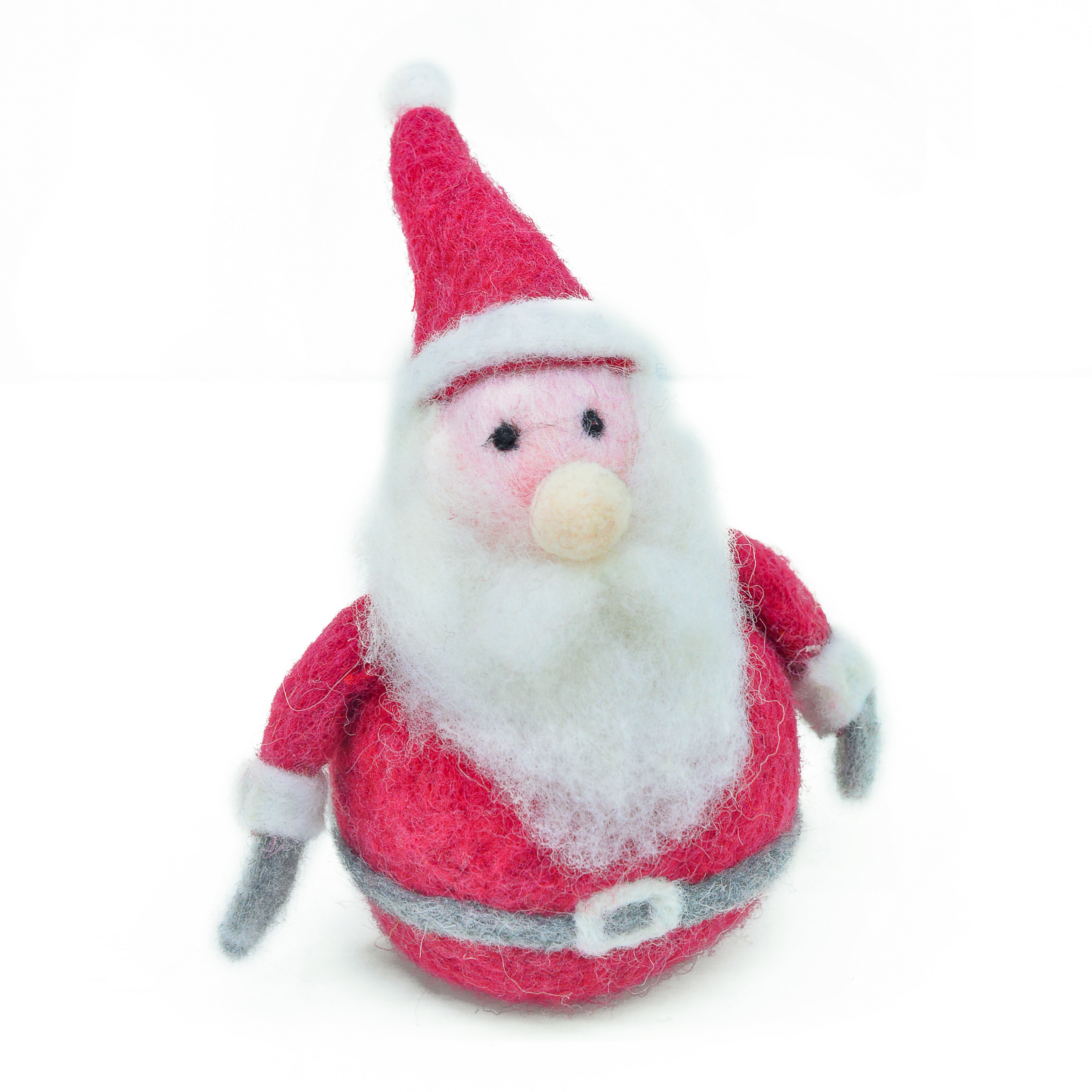 Jindian New Wool Felt Craft Decoration Poke Poke Music Santa Claus Standing Handmade Diy Material Package Self-Made Living Room Bedroom Finished Decoration 020 (Price Negotiable Deposit Handmade) details Picture