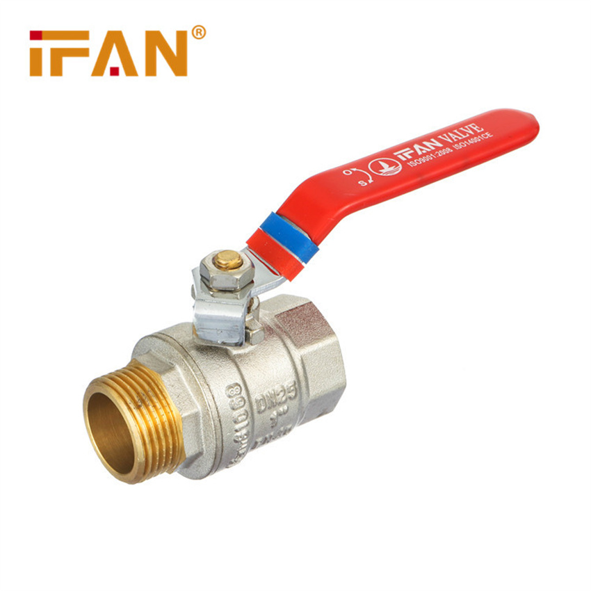 IFAN copper ball valve, single-line internal and external thread ball valve, high-flow copper valve, 4-inch and 6-inch brass ball valve switch Specification image