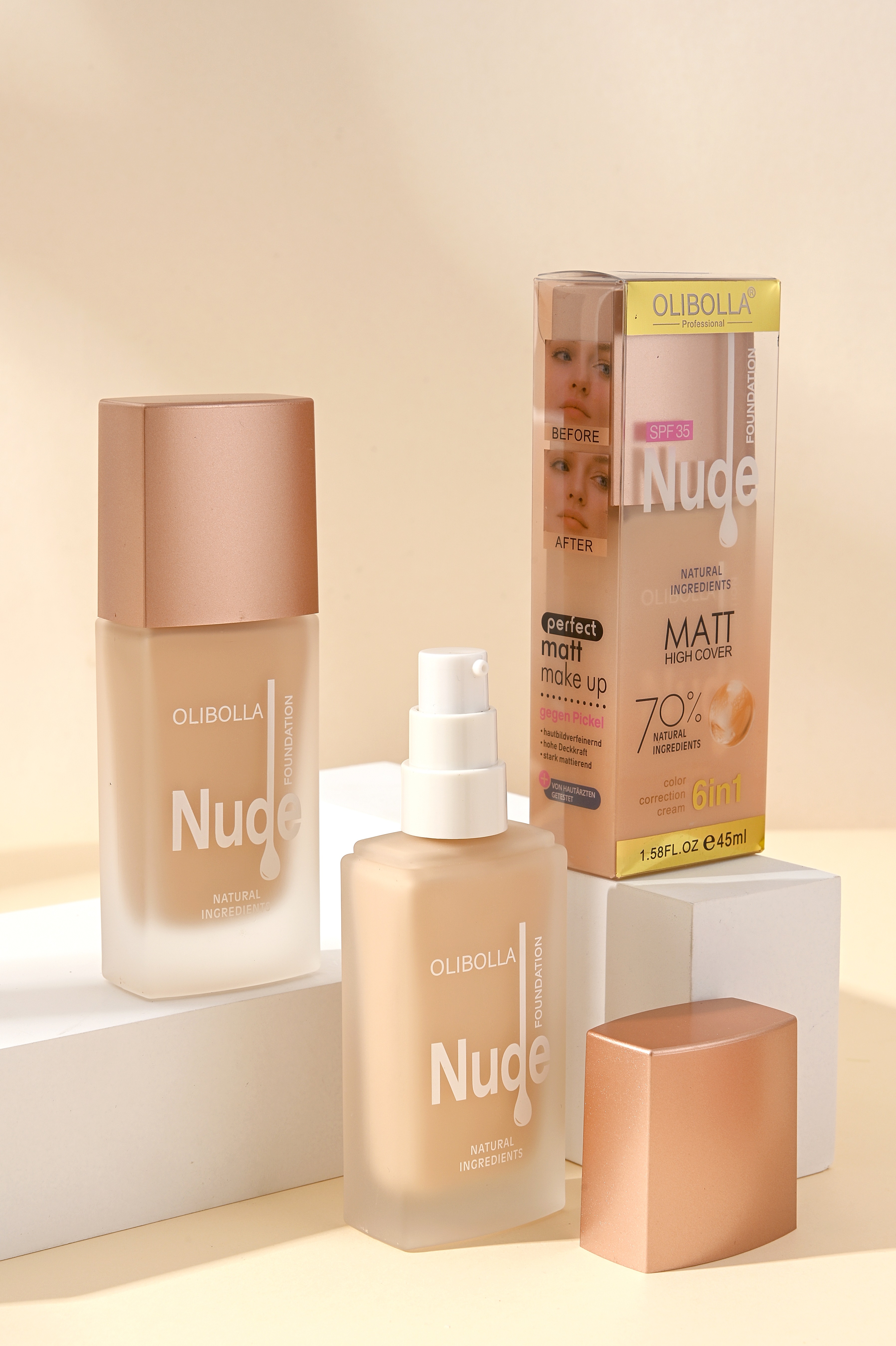The 2023 new model of LA-F127 is selling well! Matte mist flour base liquid, moisturizing and long-lasting without makeup smudging, a bestseller in foreign trade! details Picture