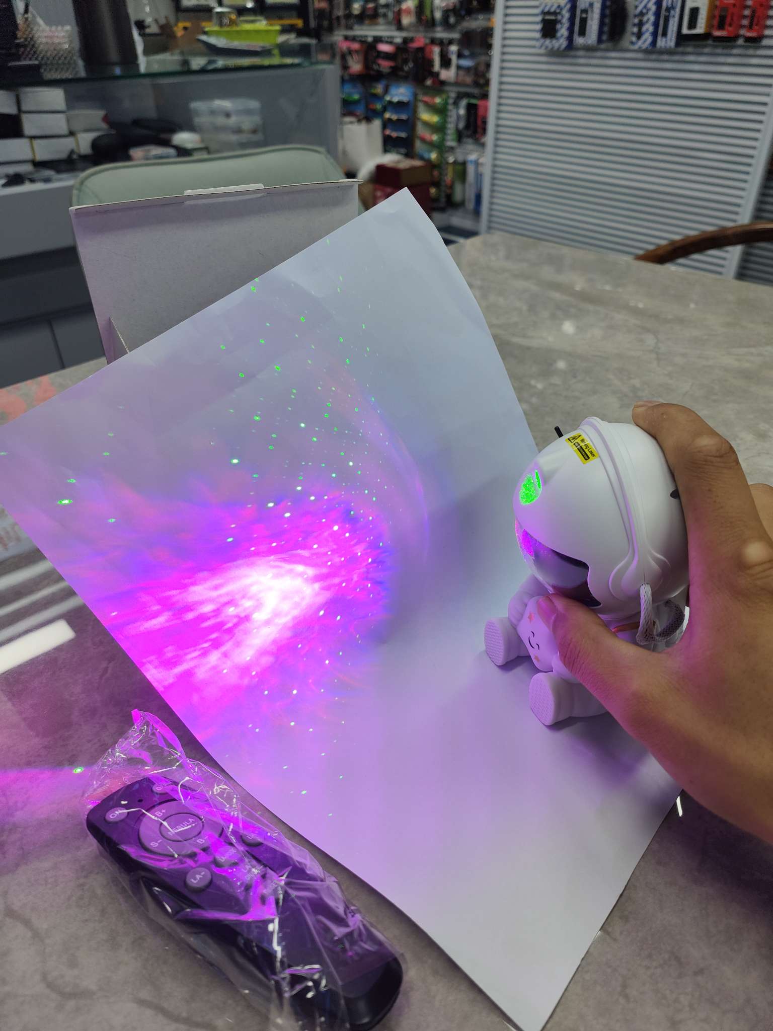 Astronaut Nebula Projector Spotlights Specification drawing