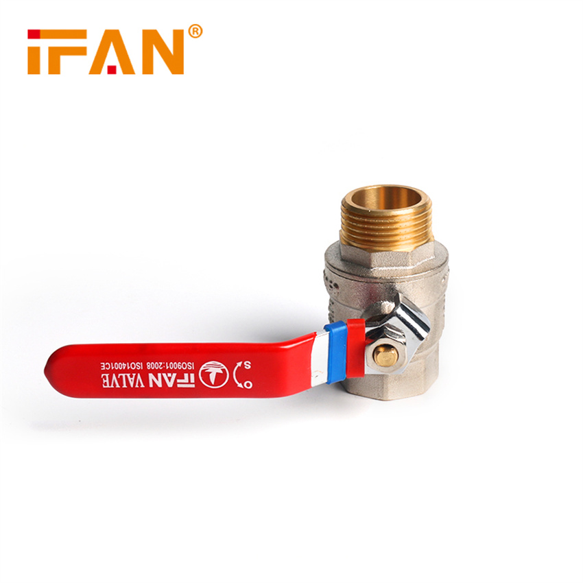 IFAN copper ball valve, single-line internal and external thread ball valve, high-flow copper valve, 4-inch and 6-inch brass ball valve switch details Picture