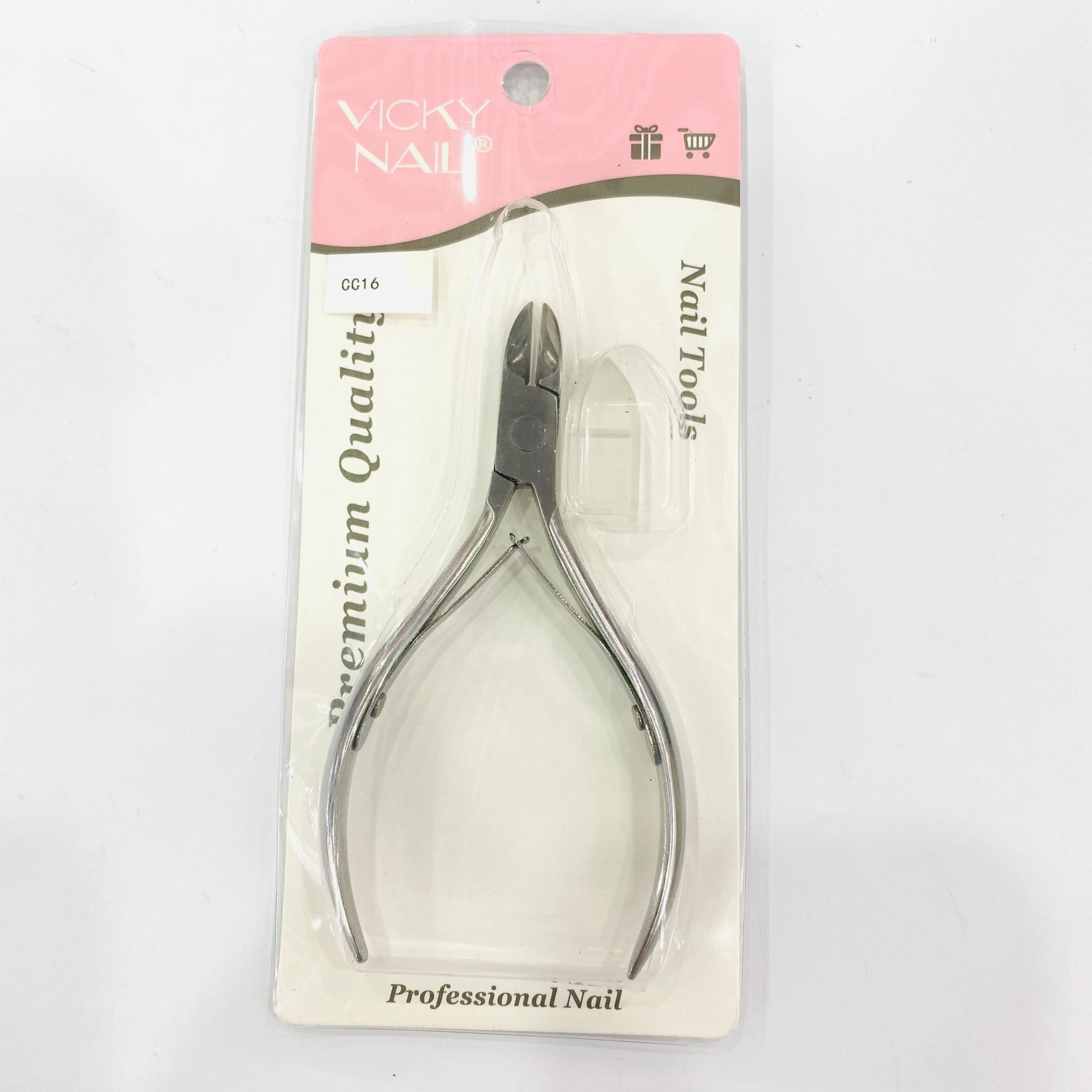 Stainless steel cuticle clipper CC16 cuticle removal barb Manicure edge Beauty clipper Double fork nail art tool