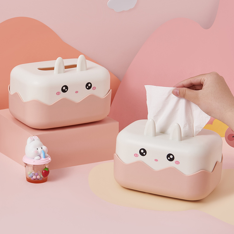J06-6434 Creative Tissue Box, Cartoon Tissue Box, Desktop Tissue Box, Storage Box, Detachable Tissue Box, Tissue Box, multi-scenario application in office, living room, coffee table, kitchen, waterproof tissue box Specification image