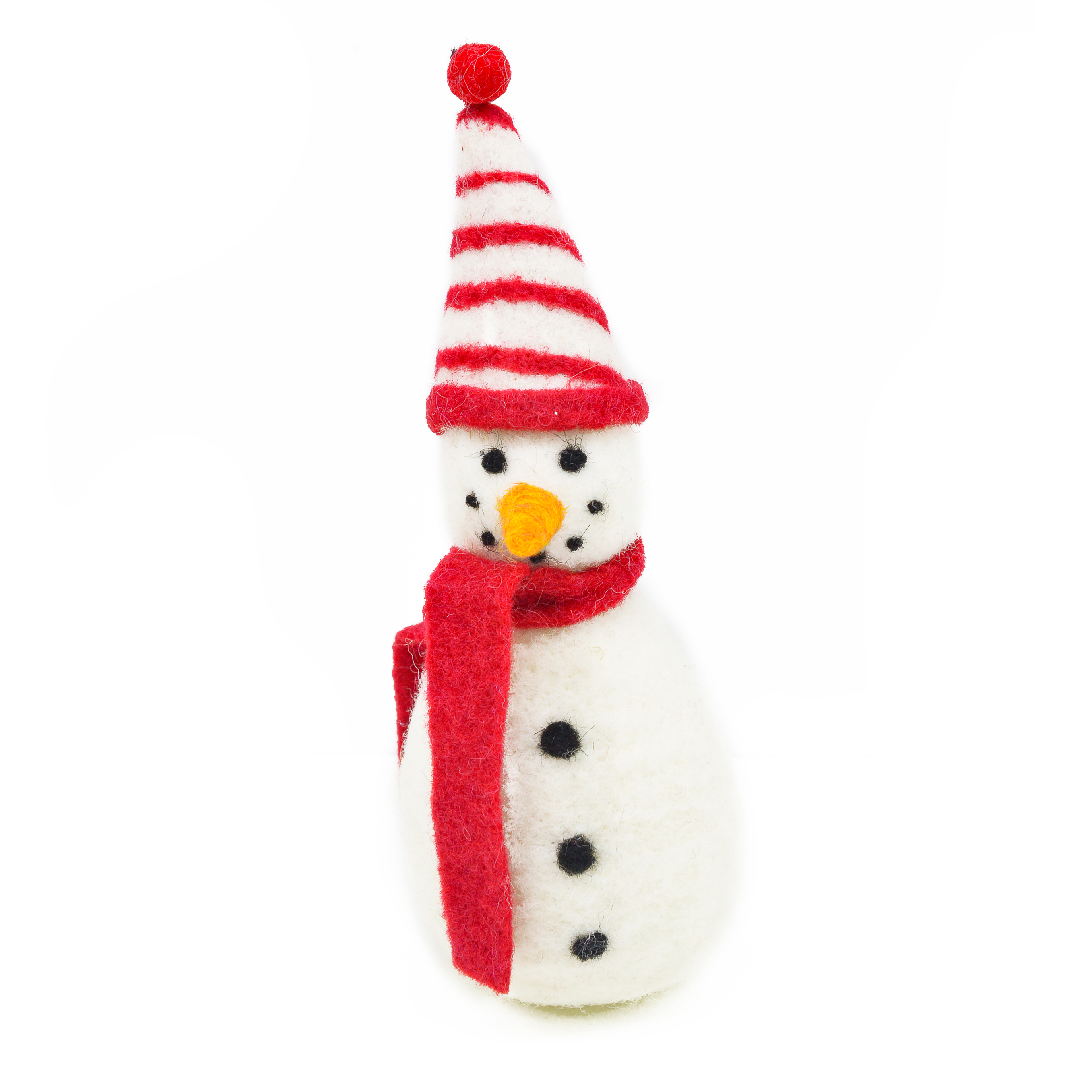 New wool felt Poke Poke Little Snowman Standing Handmade diy material Kit for Making living room and Bedroom ornaments (014 price negotiable, handcrafted in stock)