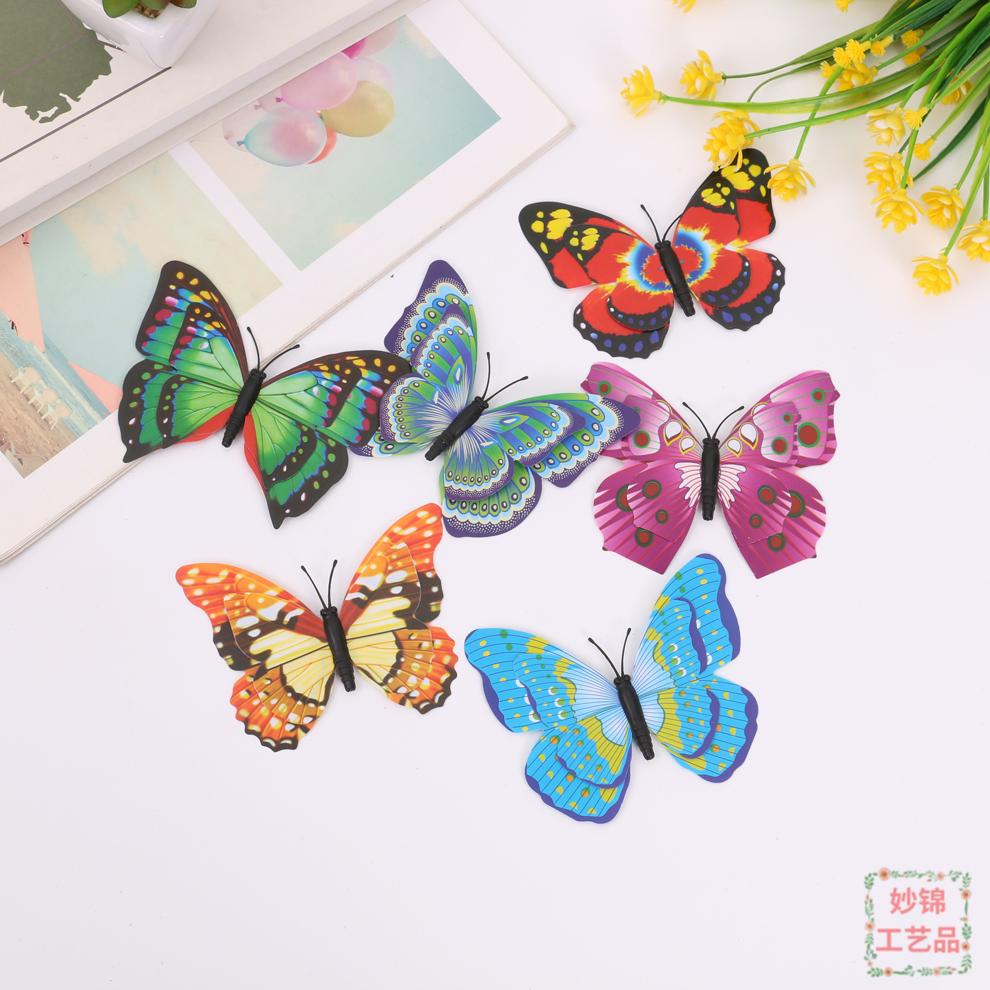 3D Three-Dimensional Butterfly Wall Pasted Living Room Bedroom Wall Fresh Decoration Supplies Room Wall Embellished Diy Crafts