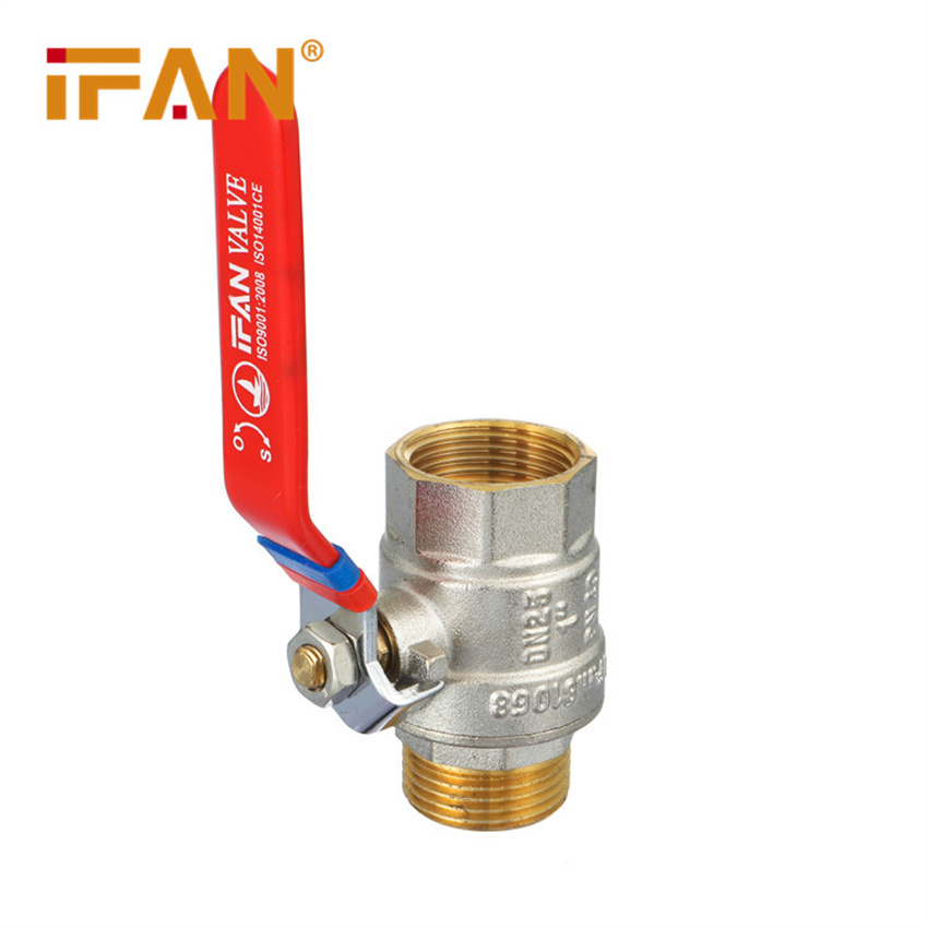 IFAN copper ball valve, single-line internal and external thread ball valve, high-flow copper valve, 4-inch and 6-inch brass ball valve switch