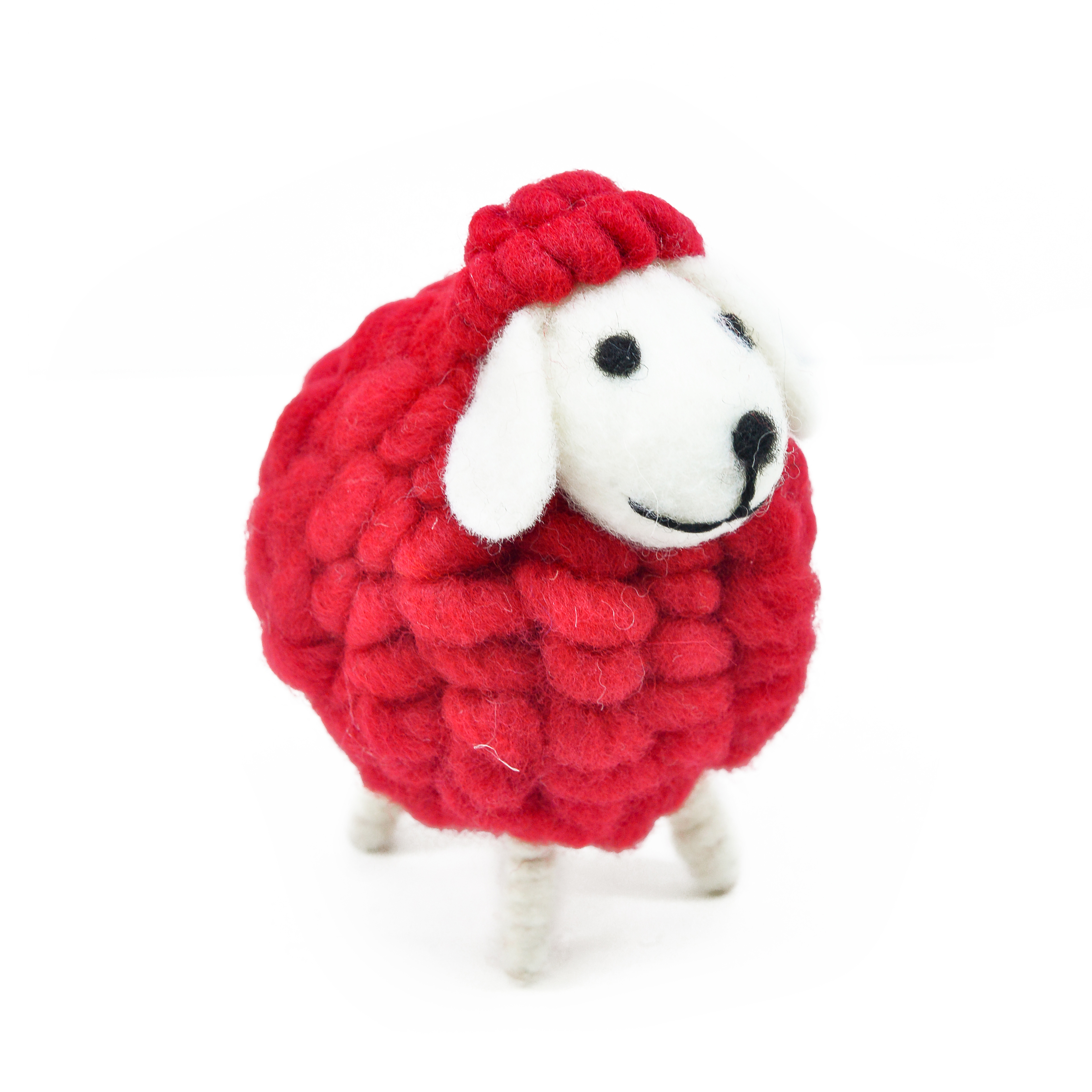 超值羊毛毛毡/羊毛摆件/圣诞限时/小羊羊毛摆件白底实物图