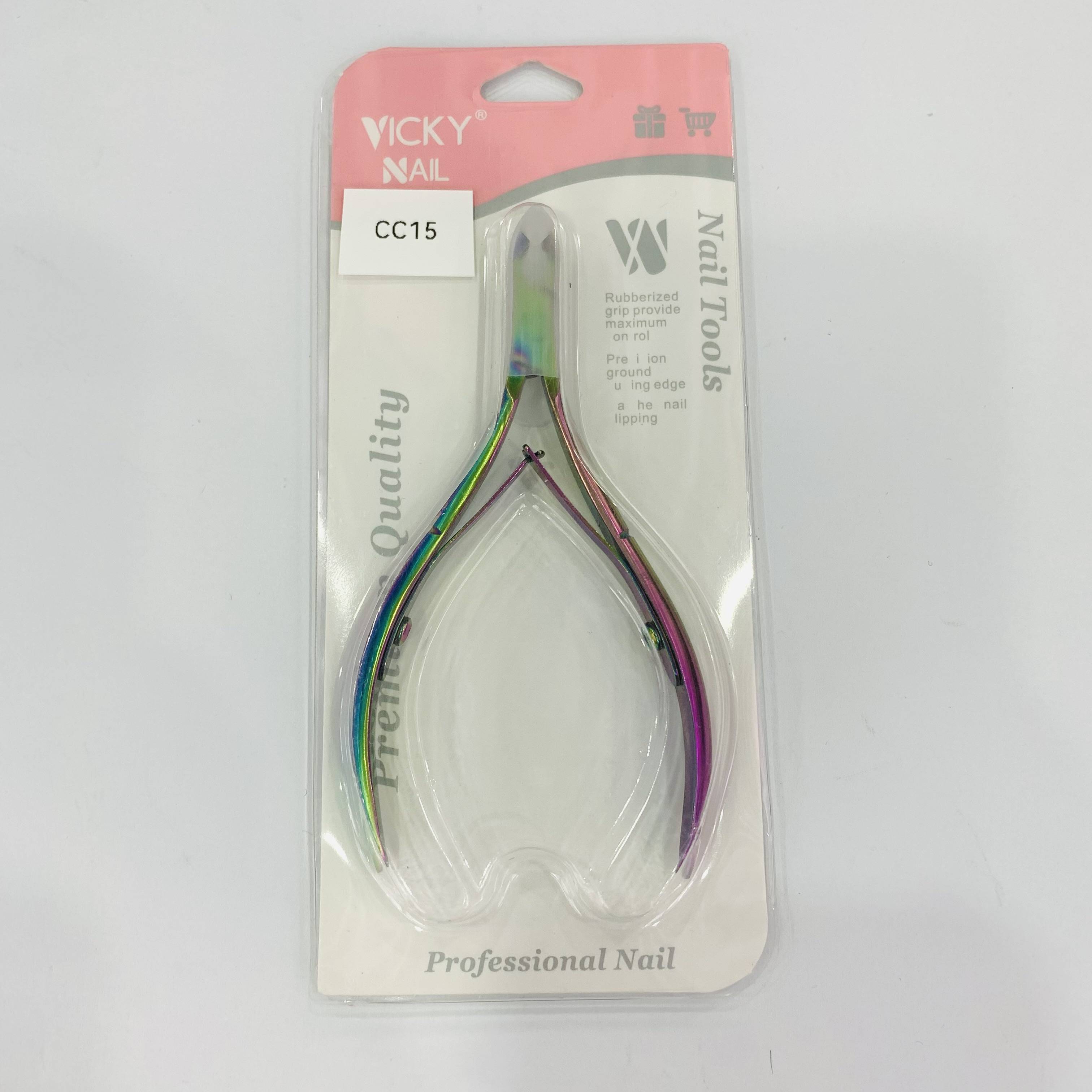 Stainless steel cuticle clipper CC15 cuticle removal barb Manicure edge Beauty clipper Double fork nail art tool
