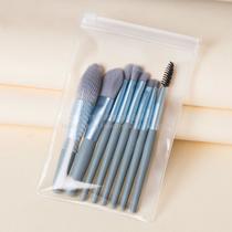 Macaron matte plastic handle 8 mini makeup brush set Portable soft hair makeup brush cross-border beauty tool