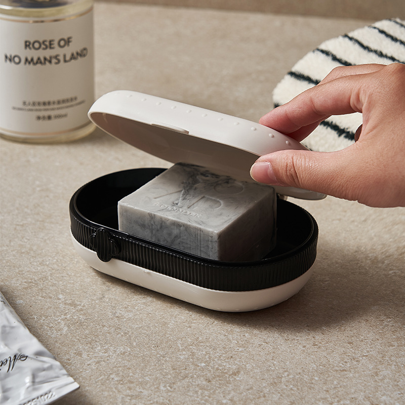 M04-8751 Smiling Face Soap Box, Bathroom draining Storage Box, Large Soap Box with Lid, Soap tray Application Scenario