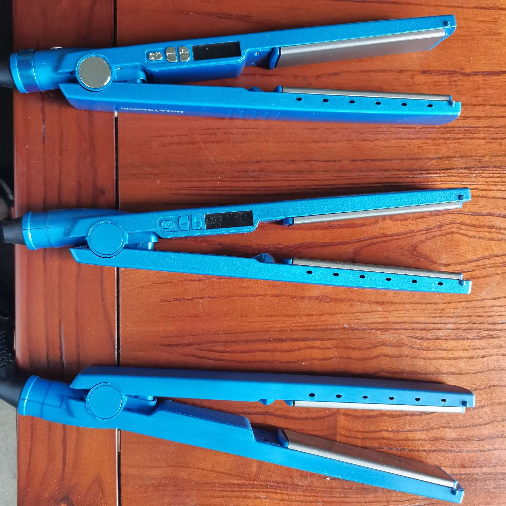 厂家蓝色直发器速热直发卷发两用夹板便携直发卷发棒详情图9