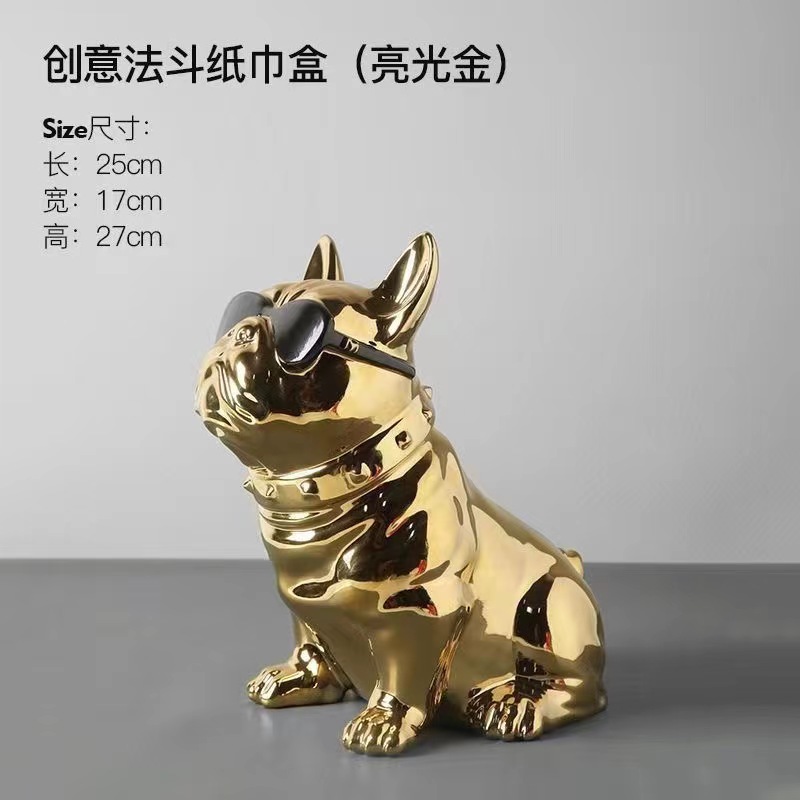 陶瓷 瓷器/摆件工艺品/网红法斗狗产品图