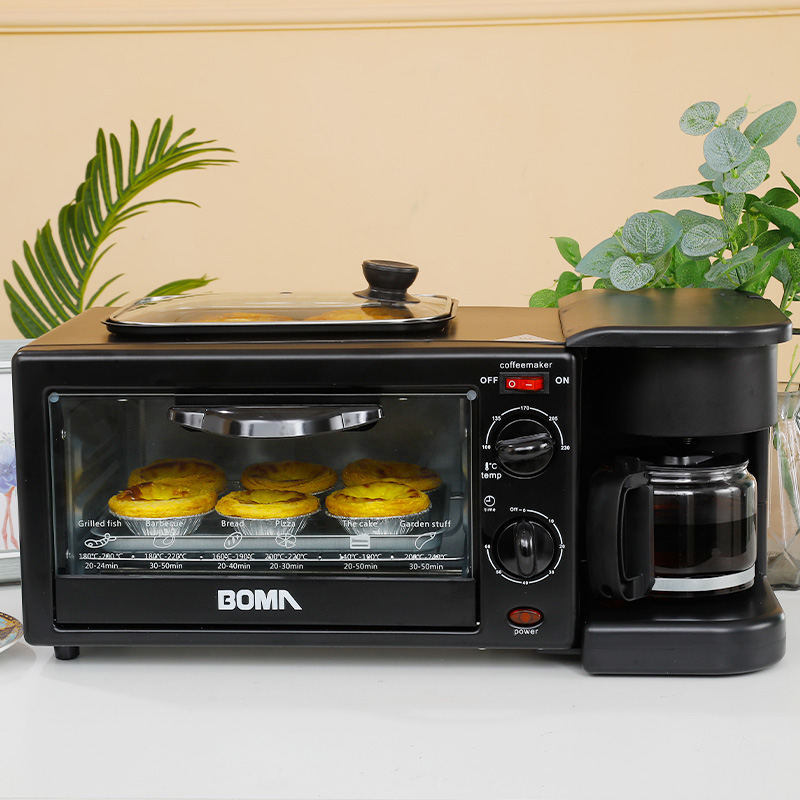 博马电器早餐机烤箱面包1100W家用多功能全自动烤箱礼品跨境电器BM-1601图