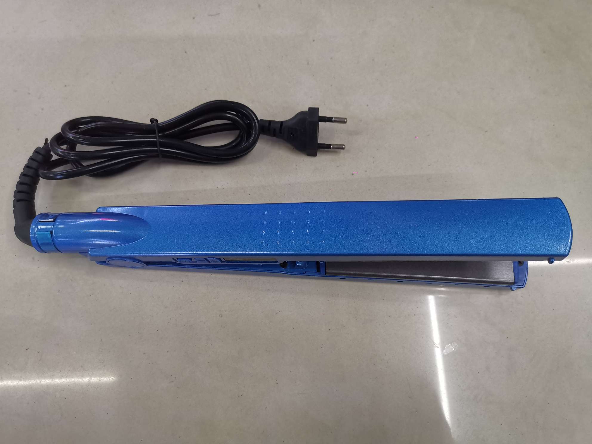 厂家蓝色直发器速热直发卷发两用夹板便携直发卷发棒详情图3