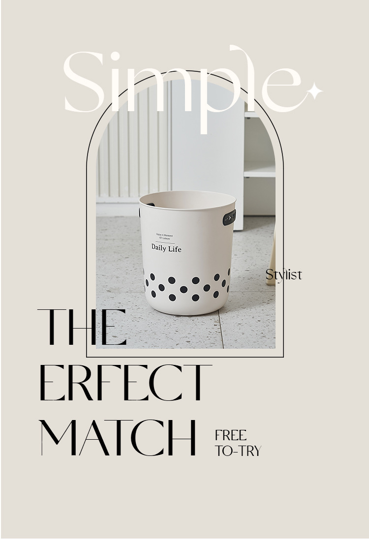 M04-8775 Lidless InS-style trash can, simple storage bucket for living room and bedroom, high appearance level, checkerboard grid garbage basket detail image 3