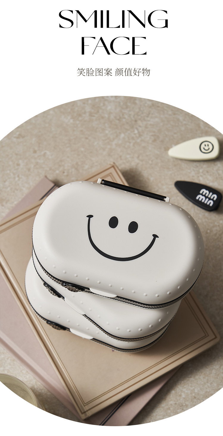 M04-8751 Smiling Face Soap Box, Bathroom draining Storage Box, Large Soap Box with Lid, Soap tray detail image 2
