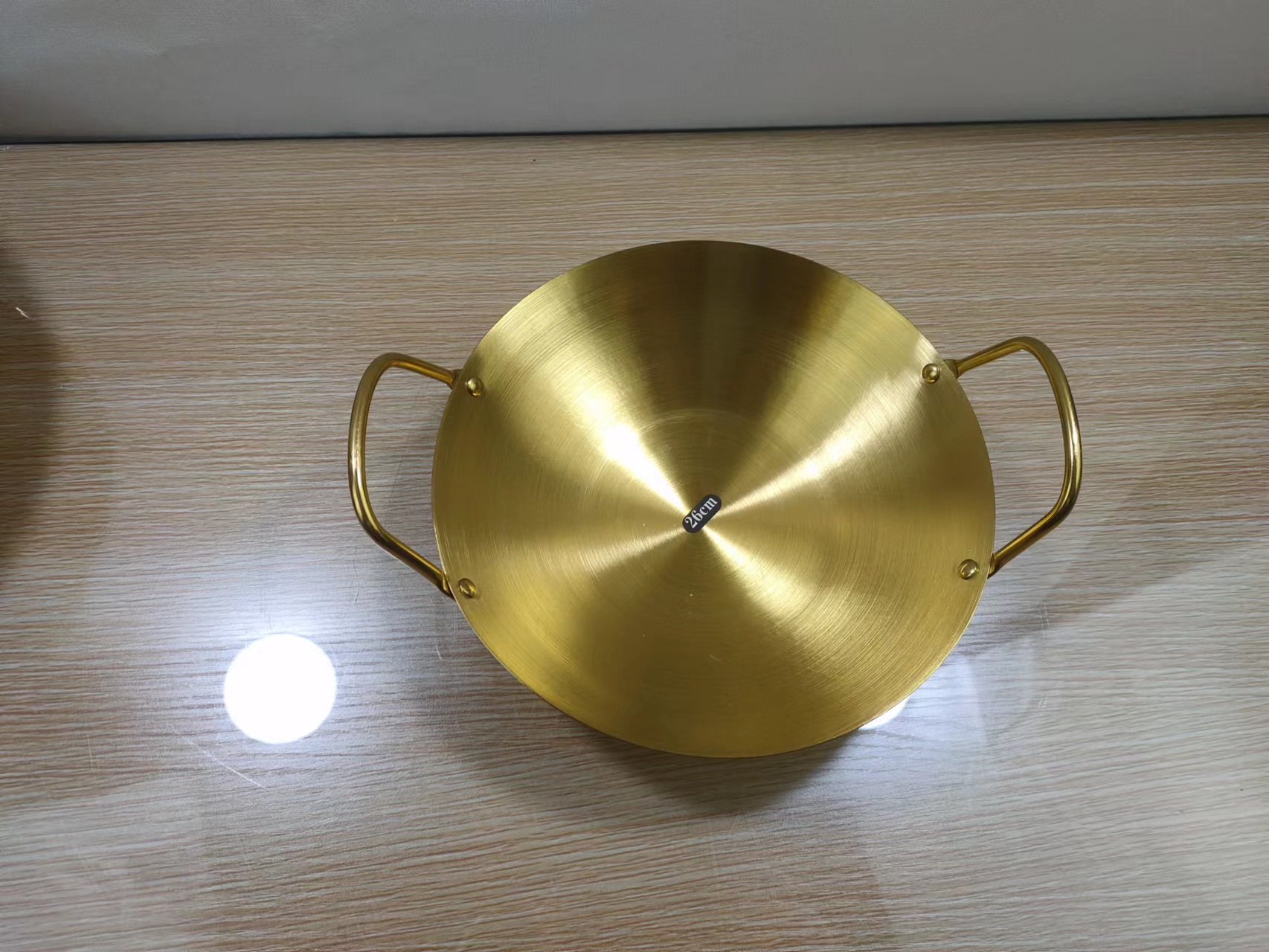 DF99722 stainless steel thickened dry pot, golden ear, bar pot, stir-frying pot, small hot pot, alcohol stove, pot and basin, round-bottom fragrant pot and basin, kitchen and hotel supplies, DF trading house Specification image