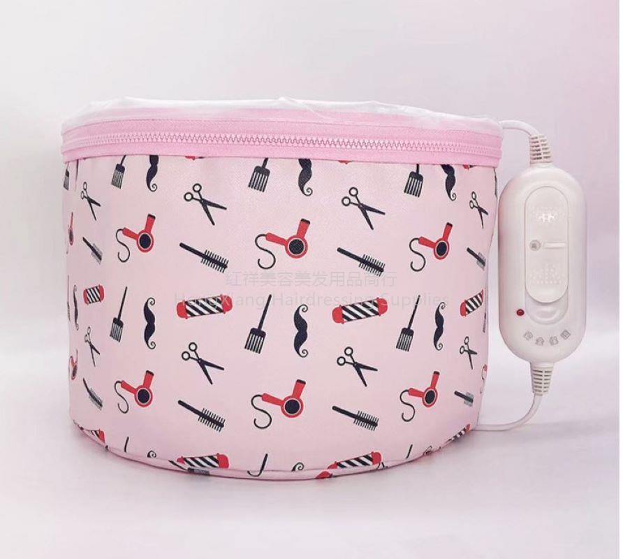 Home Oil Heating Cap British Regulation Inverted Film Hair Salon Hair Evaporation Cap European Regulation Hair Care Pink Heating Cap details Picture