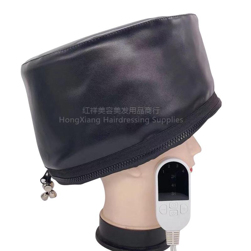 加热蒸发帽/欧规美规英规/电热帽/发膜护理/定时加热/黑色皮质/焗油帽细节图