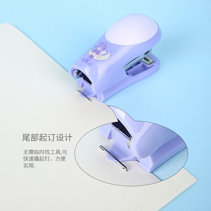 Weibo Cute Mini Cartoon Stapler Set, Office Binding machine, Student small portable stapler, stapler details Picture