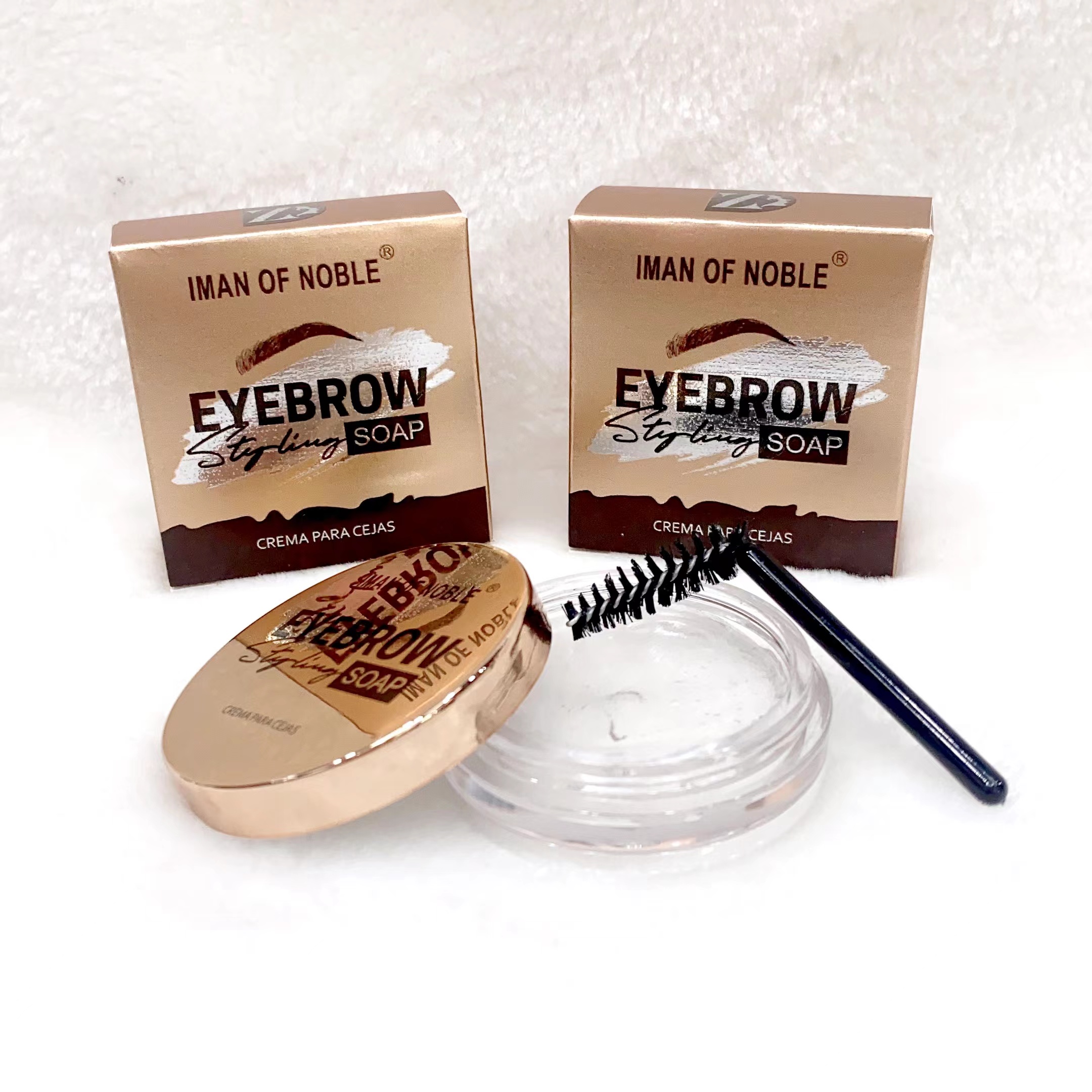 IMAN OFNOBLE New Styling Brow Gel Upgraded Brow Gel Water free use portable styling natural single box Specification drawing