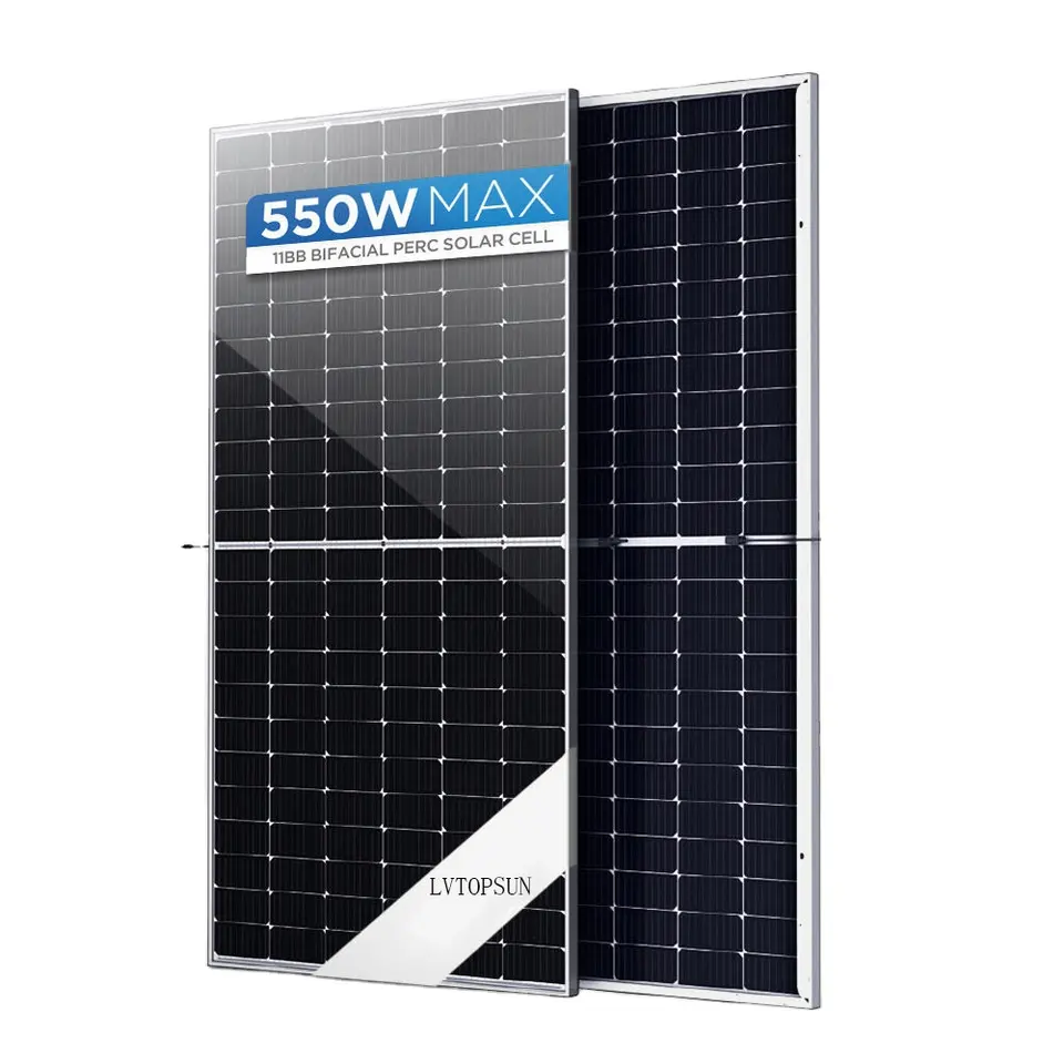 LVTOPSUN31片起订太阳能供电储能单晶硅高品质太阳能板550瓦