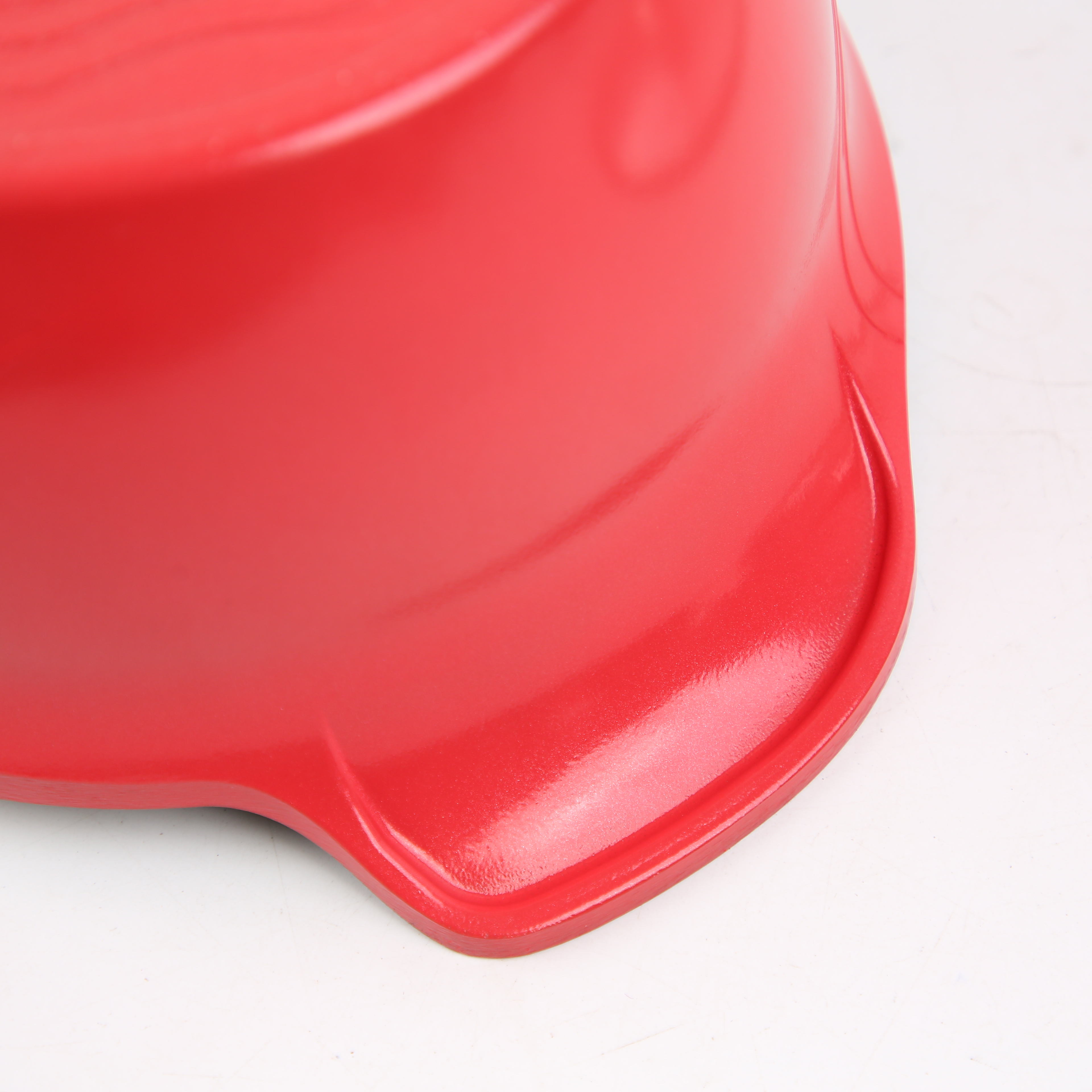 Kitchen Code: Korean original imported red universal glass lid double-handled soup pot, 20cm pic 3