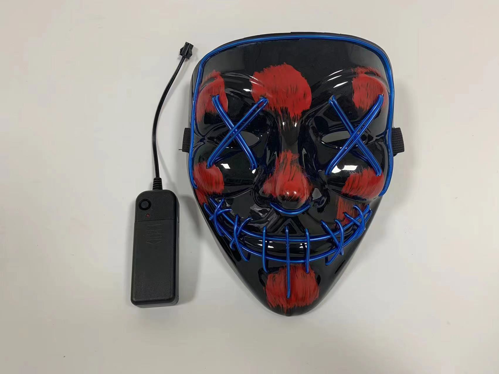 万圣节面具，派对面具，发光面具，狂欢节面具，玩具面具，节日发光面具，冷光面具详情图7