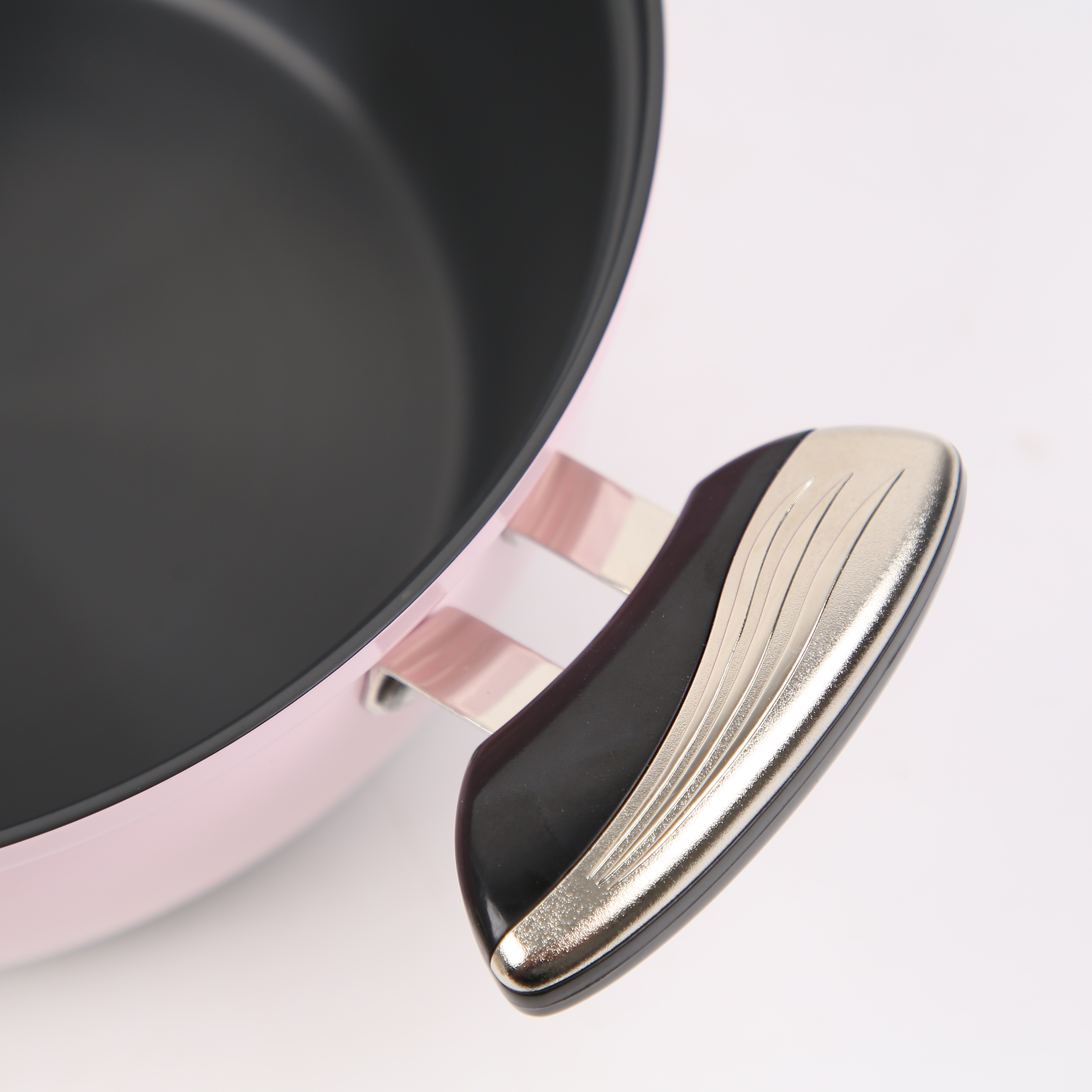 Kitchen Code: New pink double-handled soup pot imported from South Korea, 24cm pic 2
