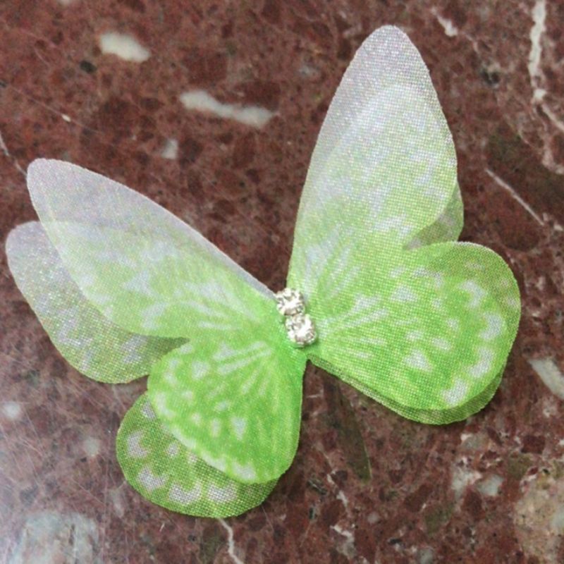 薄纱蝴蝶仿真蝴蝶装饰蝴蝶头饰发夹服饰配件