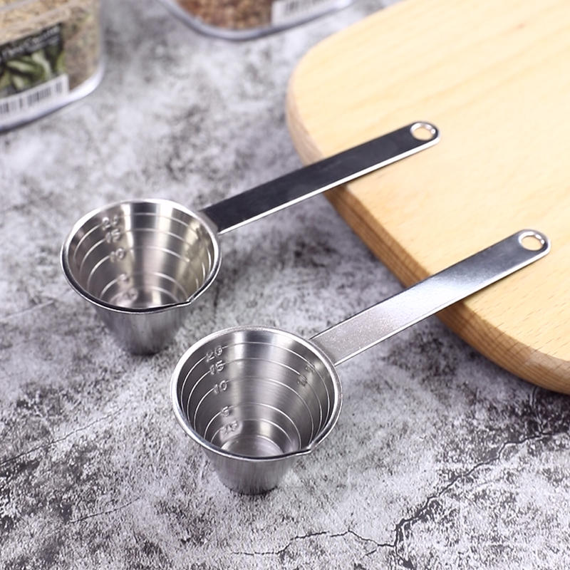 ECHO日本进口厨房日用餐厨饮具不锈钢带刻度计量勺烘焙勺量杯20ML详情图1