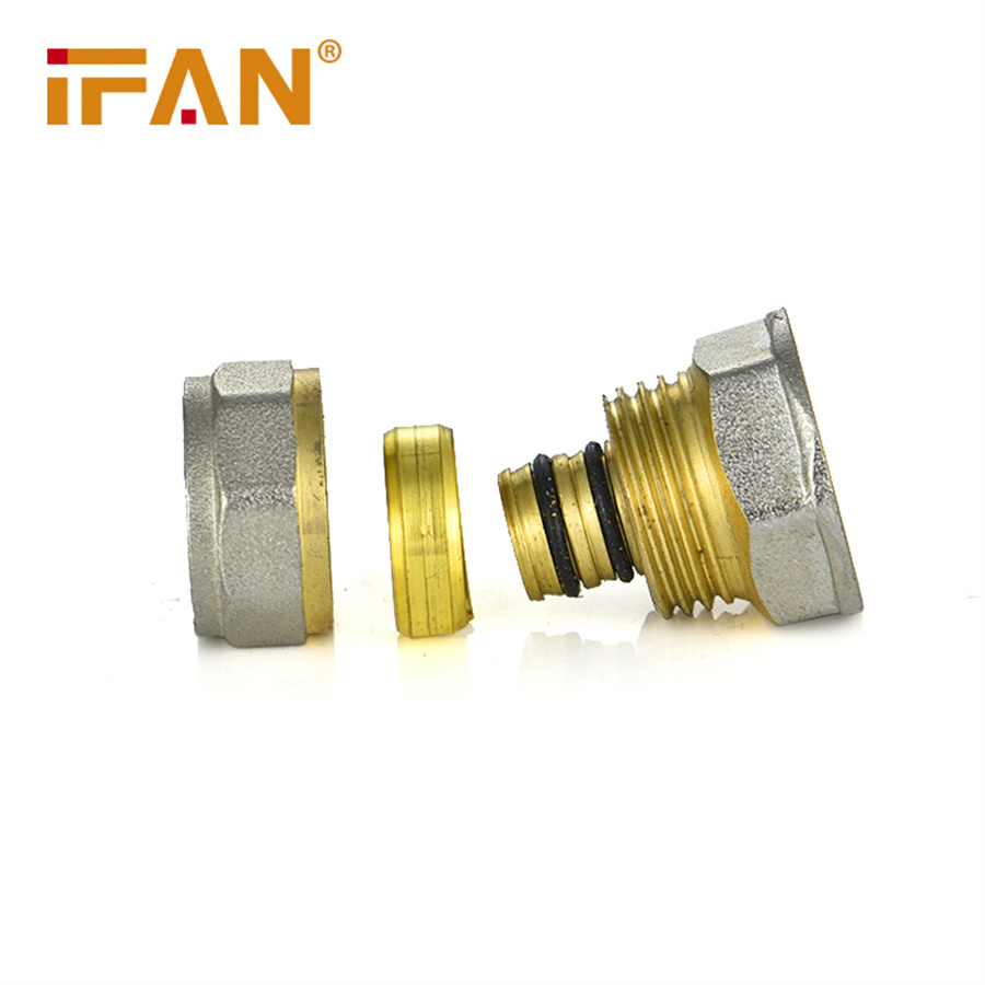IFAN 1216 太阳能 铝塑管铜接头 热水器 卡套式 铜管件 4分 等径三通 弯头 直接详情图4