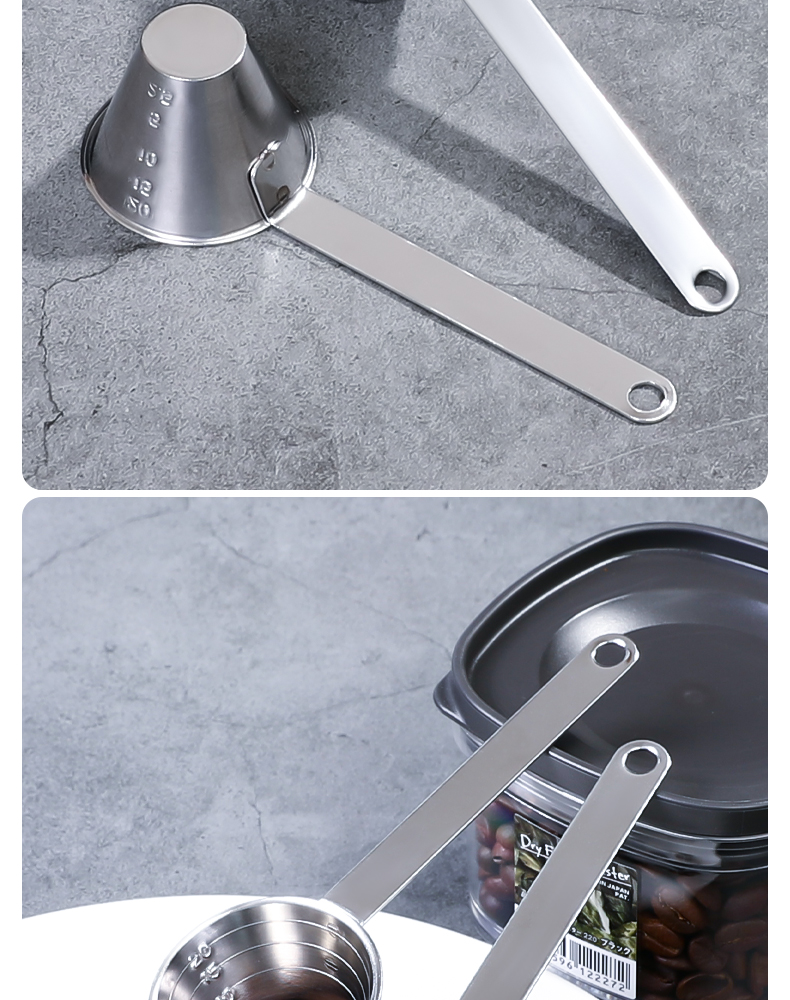 ECHO日本进口厨房日用餐厨饮具不锈钢带刻度计量勺烘焙勺量杯20ML详情11