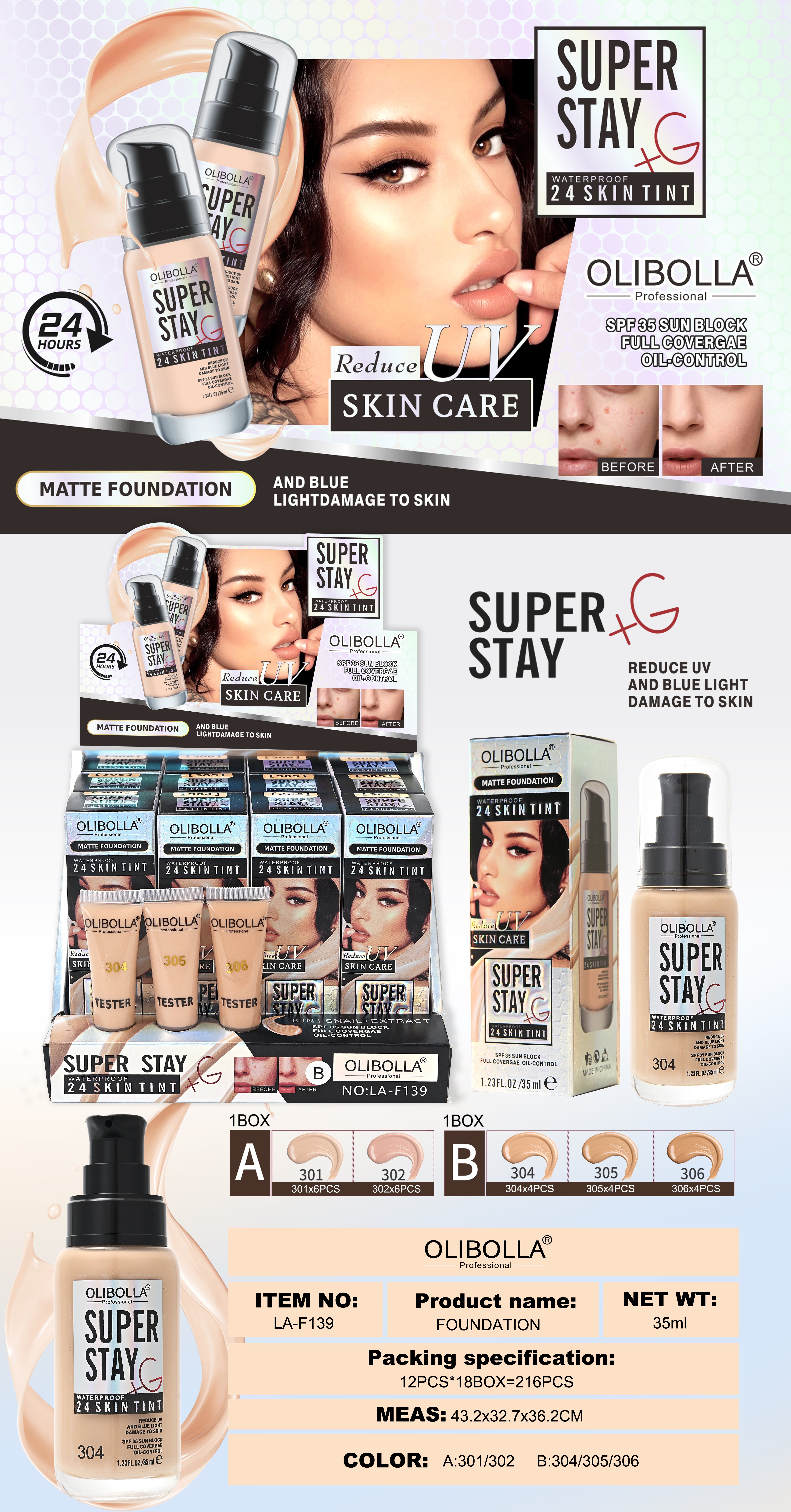The 2023 new model of LA-F139 is selling well! Matte mist flour base liquid, moisturizing and long-lasting without makeup smudging, a bestseller in foreign trade! Item Picture