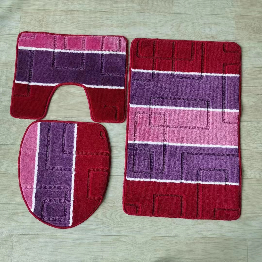 The bottom material of the polyester jacquard floor mat is TPR, and the fabric is the 50*80Cm series of polypropylene full figure
