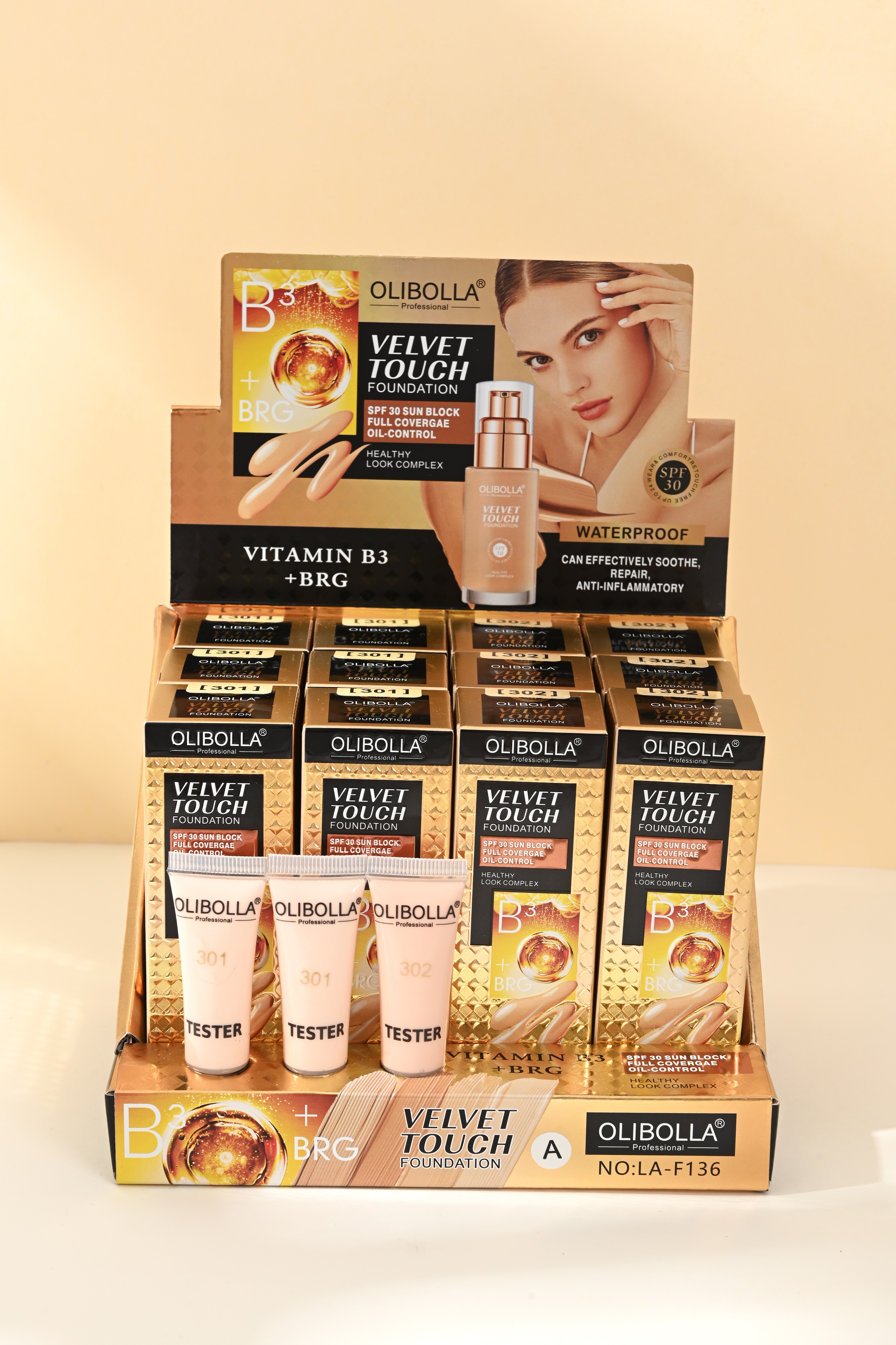 LA-F136 2023新款热销！哑光雾面粉底液，保湿持久不脱妆，外贸爆款！