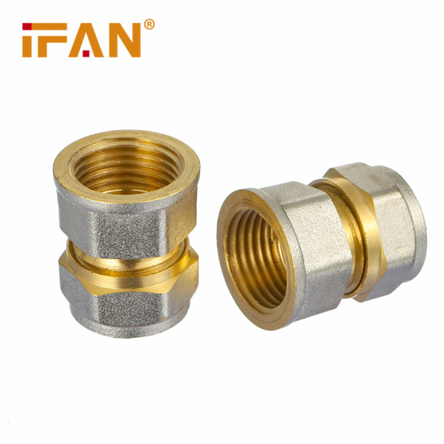 IFAN 1216 太阳能 铝塑管铜接头 热水器 卡套式 铜管件 4分 等径三通 弯头 直接详情图1