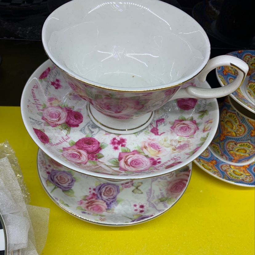 Colored Cups And Saucers Colored Cups And Saucers Colored Cups And Saucers details Picture