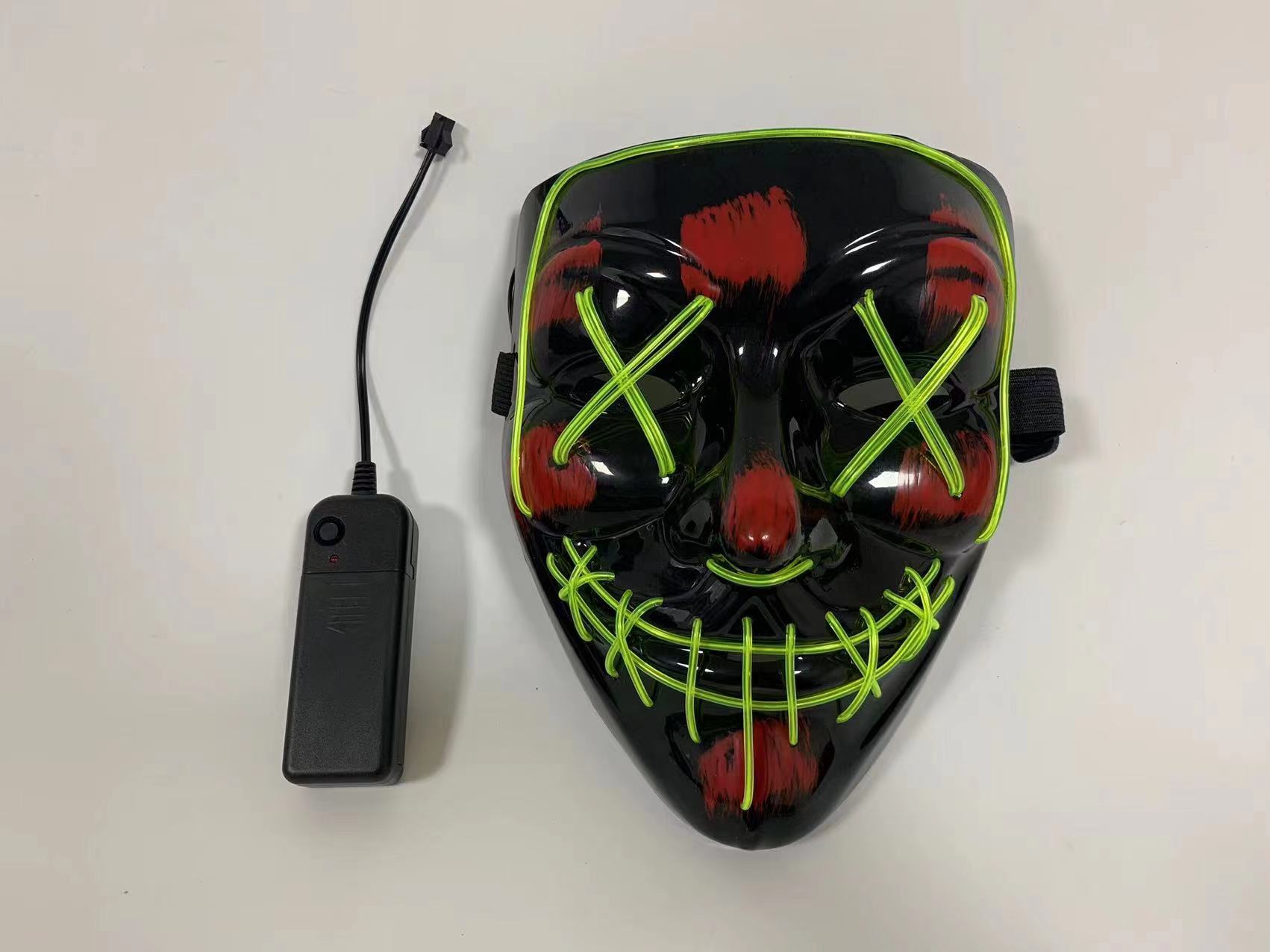 万圣节面具，派对面具，发光面具，狂欢节面具，玩具面具，节日发光面具，冷光面具详情图6