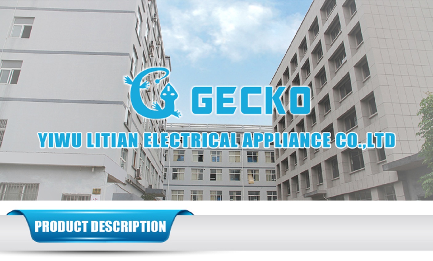厂家直销GECKO品牌LTD-308带LED手电筒式可拆卸充电电蚊拍详情1