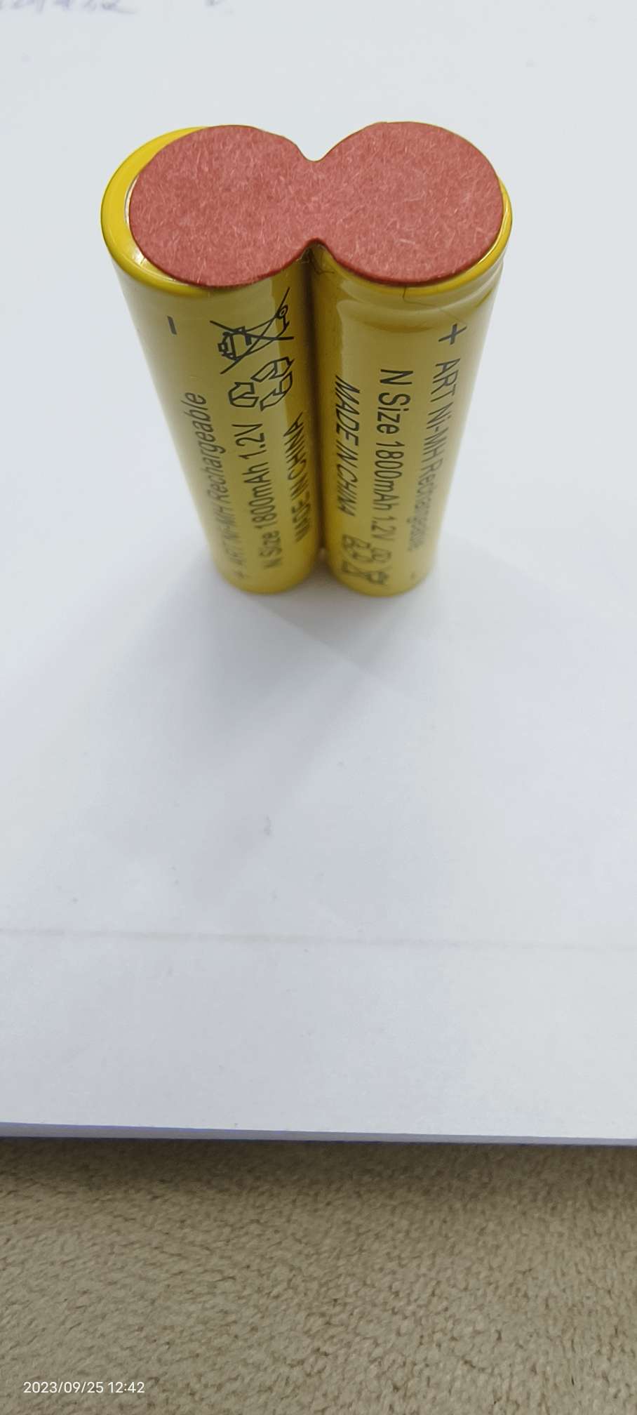 N-type 1.2v rechargeable battery Specification image
