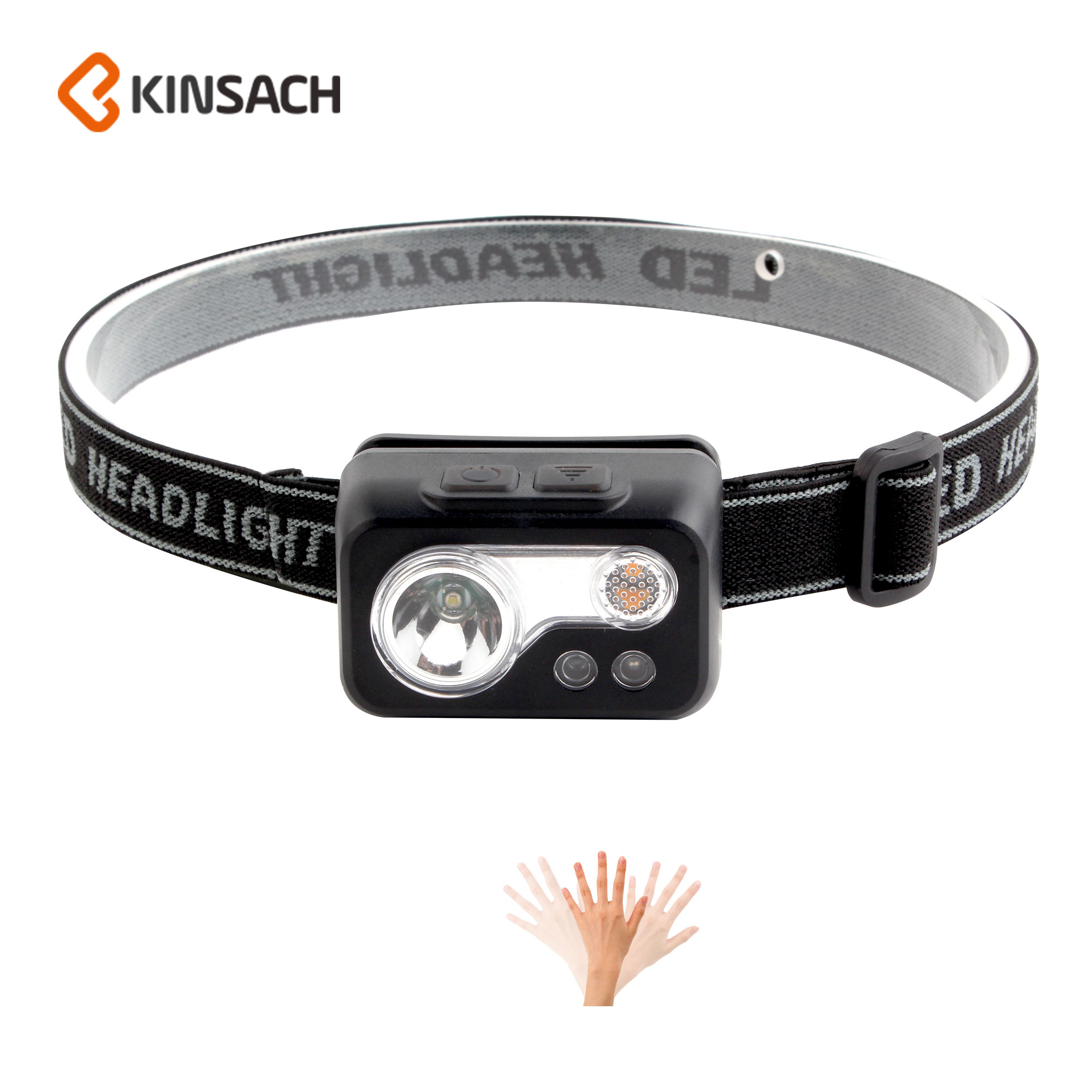 usb charging sensor headlight led night fishing headlight Wear strong light night run headlight outdoor headlight