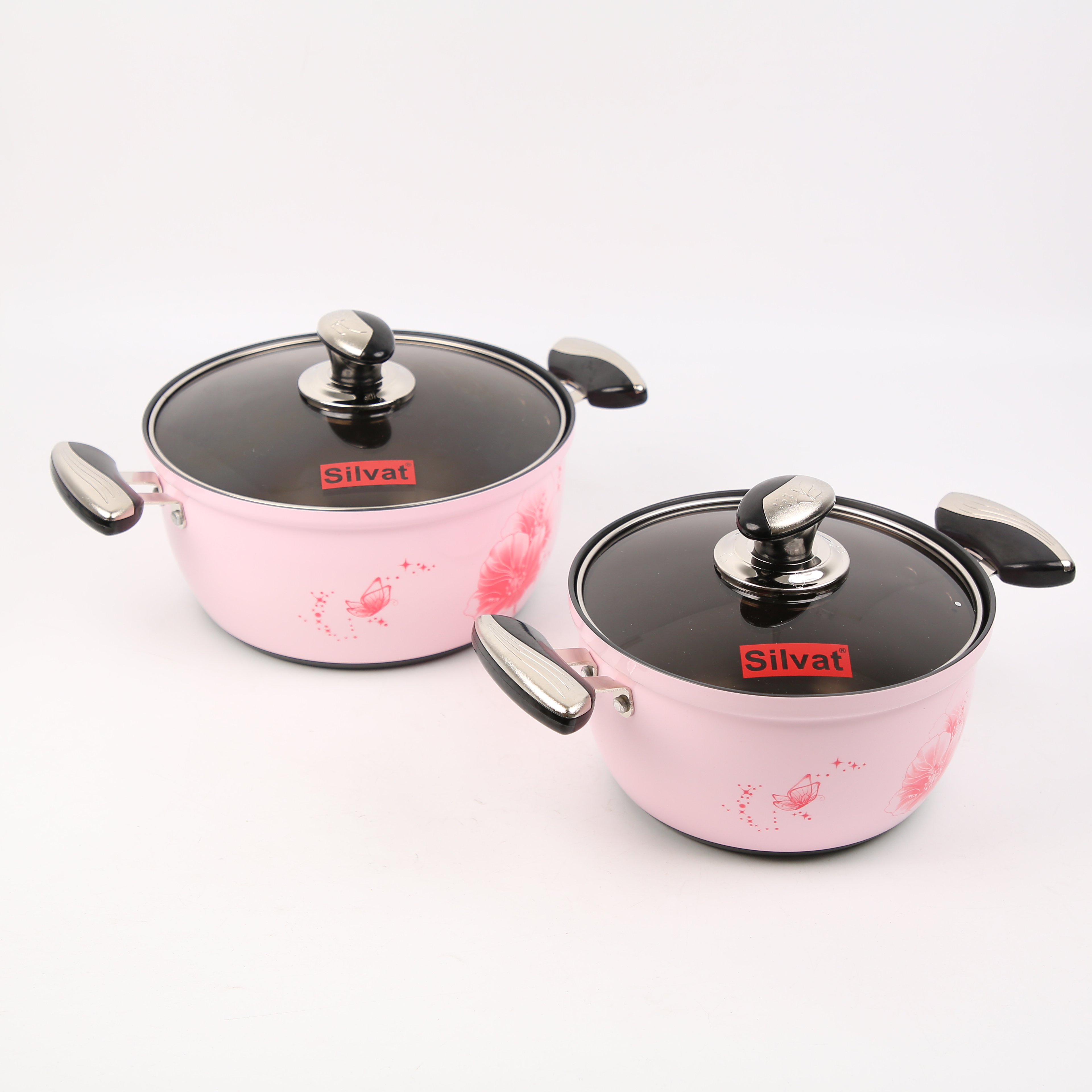 Kitchen Code: New pink double-handled soup pot imported from South Korea, 24cm pic 5